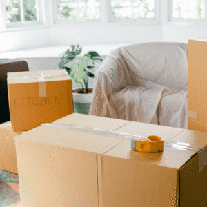 All Ways Moving crew professionally packing boxes during a residential move
